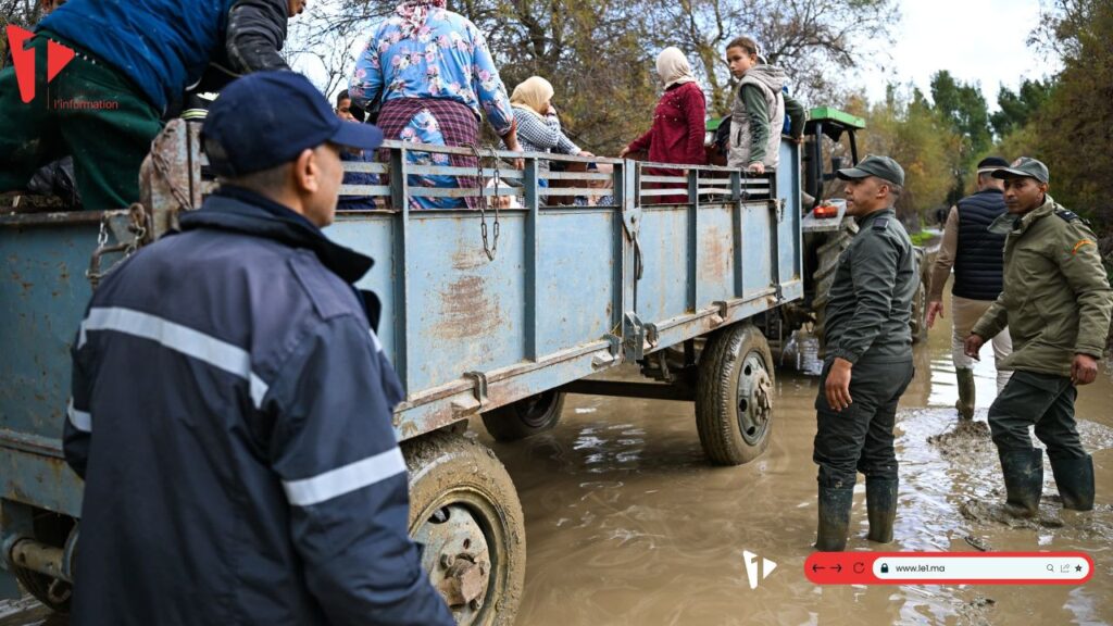 Ksar El-Kébir : évacuations en cours après la crue de l’oued Loukkos 2 99