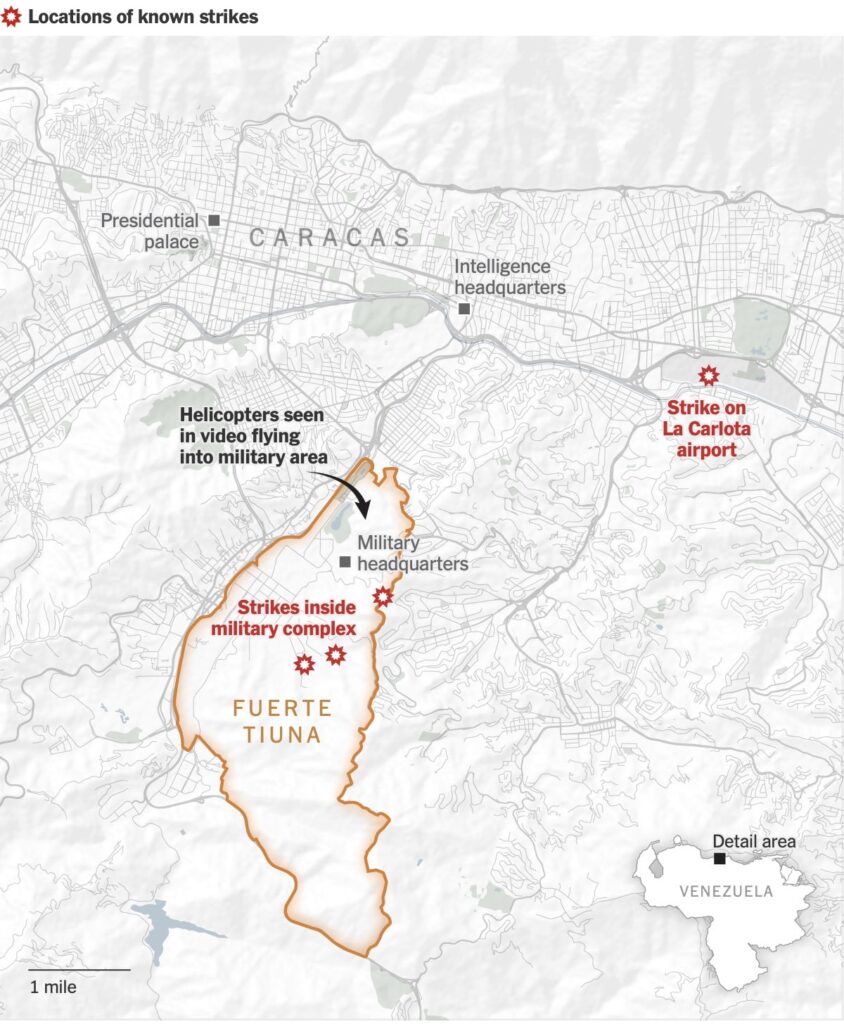 Cartes, vidéos et photos : comment la capture de Maduro s’est déroulée 4 Maduro 4