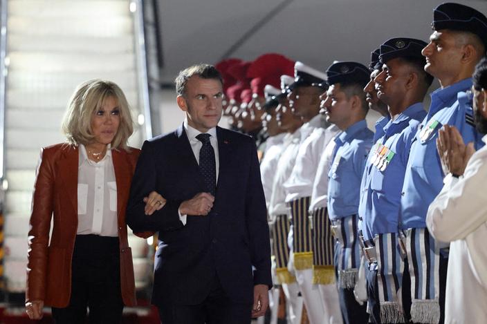 Emmanuel Macron en Inde
