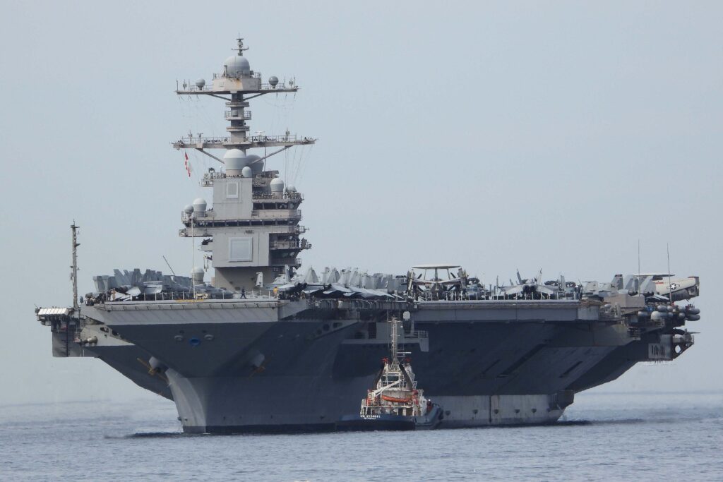 USS Gerald R Ford fire