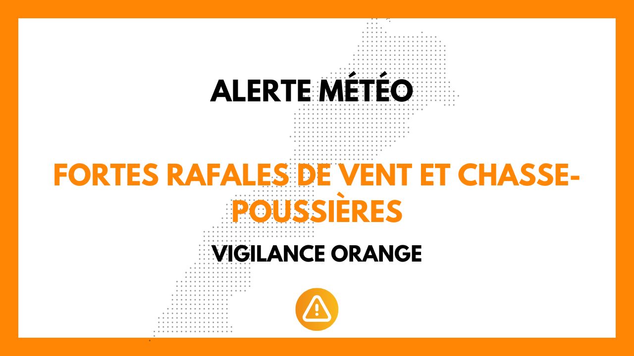 Alerte météo : fortes rafales de vent et chasse-poussières lundi dans plusieurs provinces