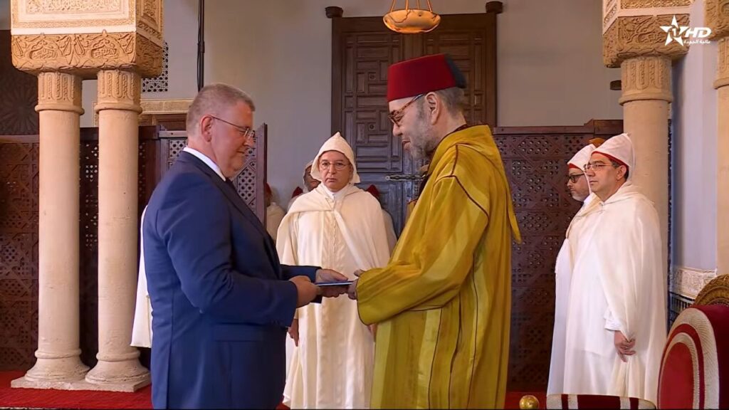 Le Roi Mohammed VI reçoit le nouvel ambassadeur français Philippe Lalliot aux côtés de ses homologues américain et européen et neuf autres ambassadeurs 13 Mohammed VI Pavel Klucky