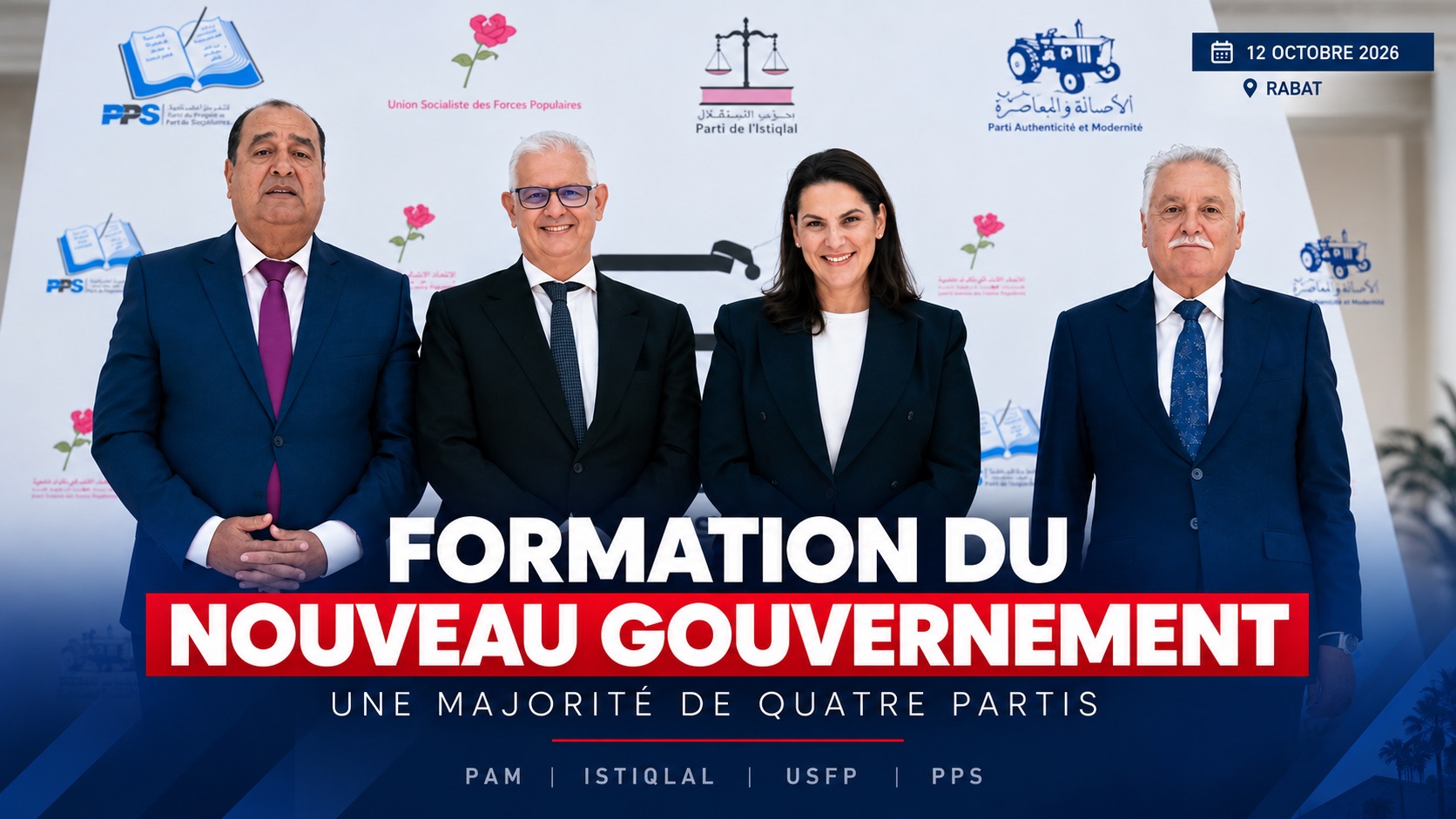 pps 12 Fatima Ezzahra El Mansouri dévoile sa majorité gouvernementale autour de quatre partis