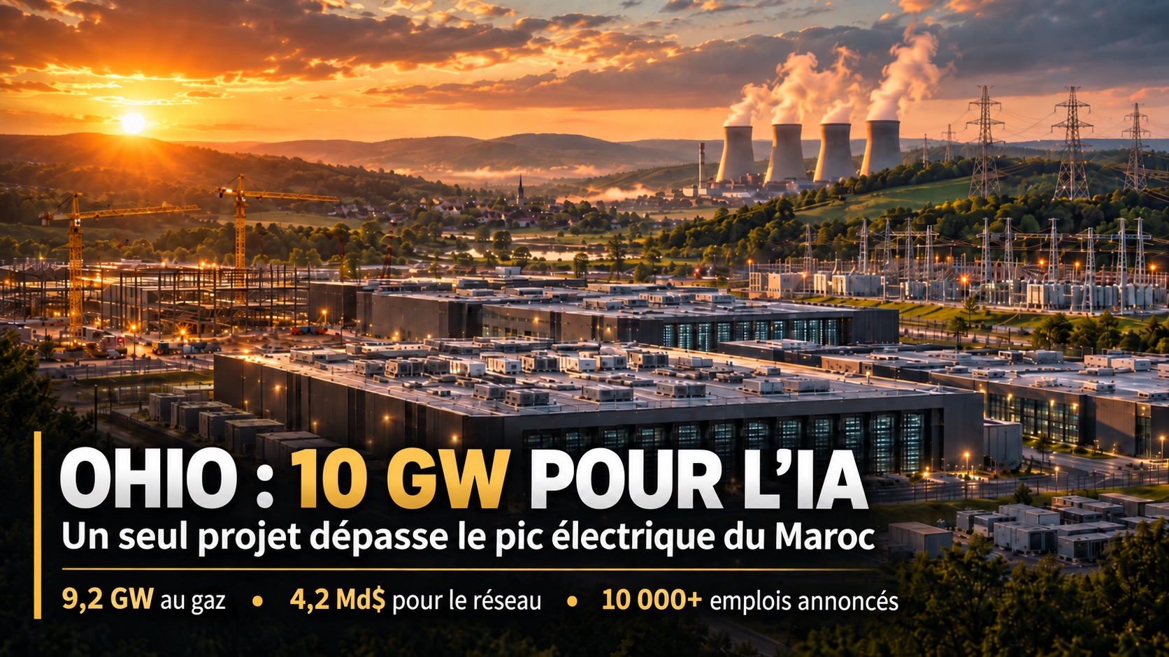 donald trump 19 Trump promet 10 GW d’électricité pour l’IA dans l’État de l’Ohio, plus que le pic de consommation de tout le Maroc