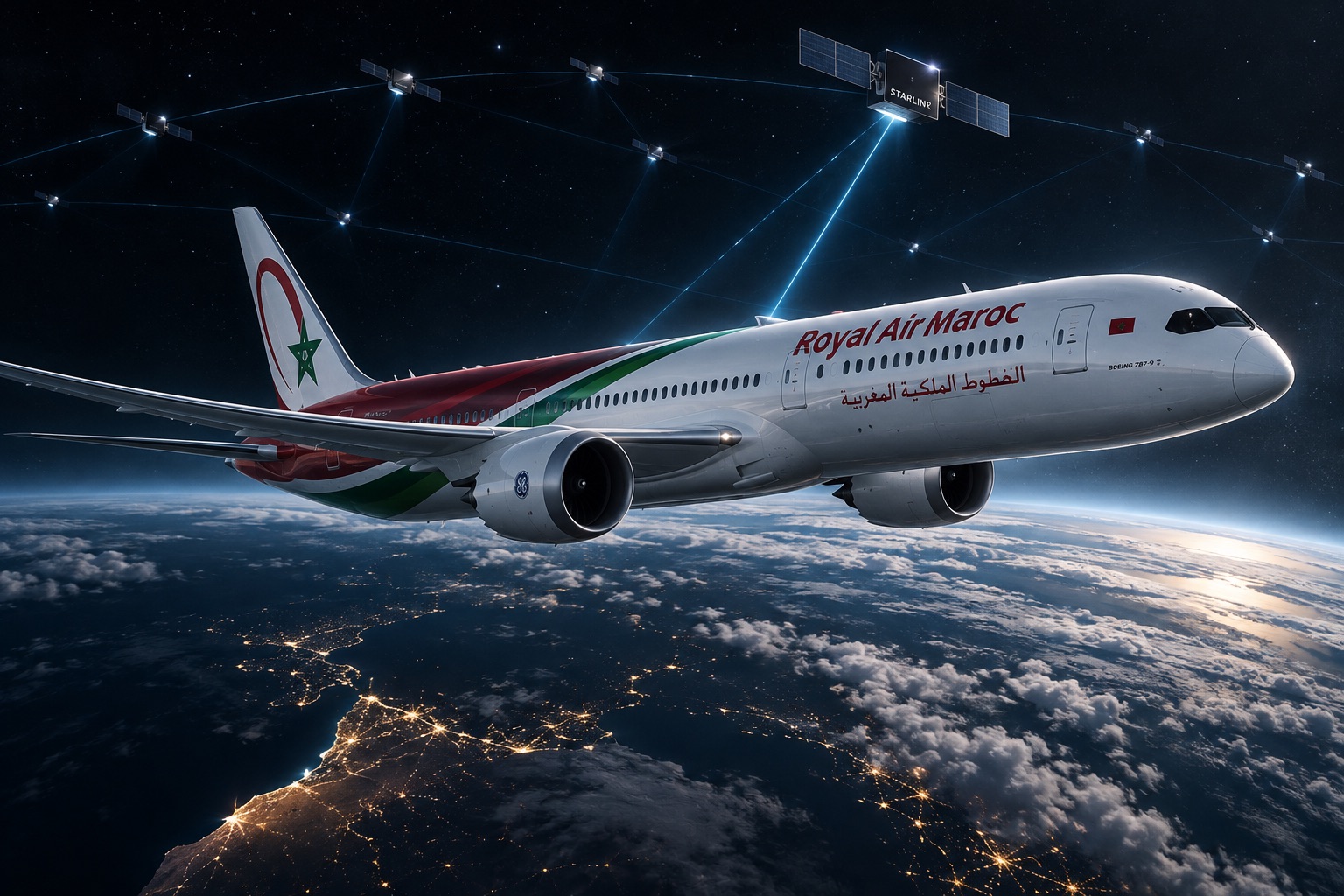 technologie 17 Royal Air Maroc choisit Starlink pour 41 avions et fait du Wi-Fi gratuit un nouvel atout concurrentiel